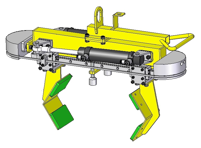 Technický nákres chapadla monokrystalu
